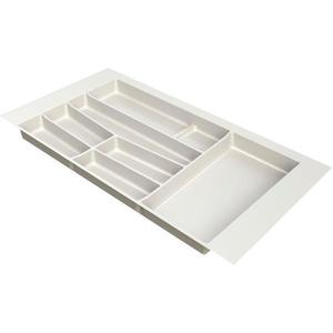 Suport organizare tacamuri, alb, plastic, pentru latime exterioara corp 1000 mm, montabil in sertar de bucatarie - Maxdeco imagine