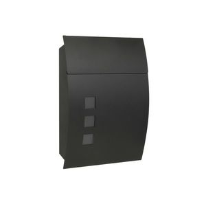 Cutie poştală din oţel Parla, negru mat imagine
