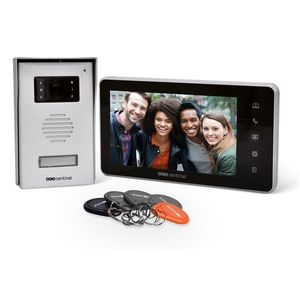 Videointerfon cu fir SCS Sentinel VisioKit 7, 5 Ecusoane hands-free pentru acces, Ecran tactil 7 inch imagine