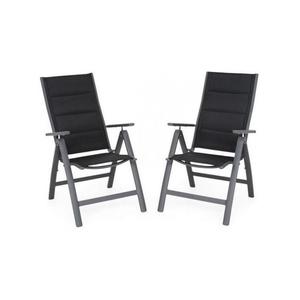 Set 2 scaune cu spatar reglabil EASY negru imagine