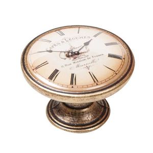 Buton pentru mobila, Clock Cafe 550BR06, finisaj alama antichizata, D: 37 mm - Nesu imagine