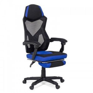 Scaun pentru gaming cu suport de picioare OFF 304 albastru imagine