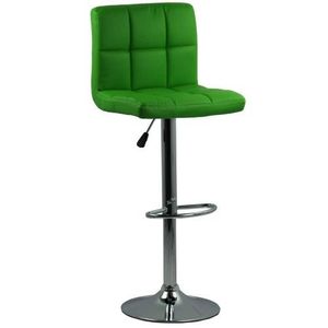 Scaun bar, înălțime reglabilă, rotativ, suport picioare, piele ecologica, verde, ABS 191 imagine