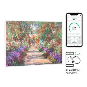Klarstein Wonderwall Air Art Smart, încălzitor cu infraroșu, 80 x 60 cm, 500 W, aplicație, poteca din grădină imagine