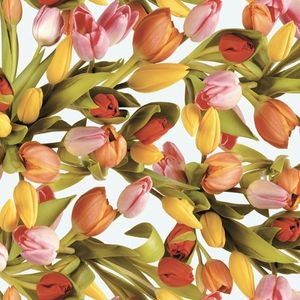 Fata de masa musama Gekkofix Tulips, multicolor, model lalele, PVC, 140cmx20ml, Cod 19218 imagine