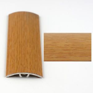 Profile de trecere cu diferenta de nivel aluminiu Ersin 3103, imitatie lemn stejar, maro, cu suruburi mascate, 30mmx270cm, set 5 buc, cod 42137 imagine