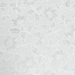 Autocolant d-c-Fix Damast, efect geam sablat, model frunze si flori, transparent, 45cmx2m imagine