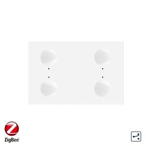 Modul intrerupator cvadruplu cap scara / cap cruce cu touch Livolo, protocol ZigBee, standard Italian, Serie noua imagine