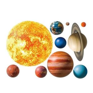 Sticker decorativ Sistem Solar, 10 Piese imagine