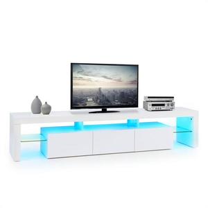 OneConcept Quentin Lowboard TV Board LED culoare albă obiect de iluminat imagine