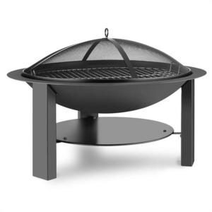 Blumfeldt Mithras Fire bowl, grill de foc foc ø75 cm, grilaj protecție Ø60 cm, grătar, oțel turnat, fier imagine