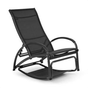 Blumfeldt Beverly Wood, leagăn de soare, scaun balansoar, aluminiu, negru imagine