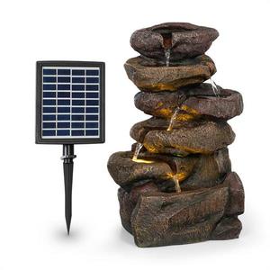 Blumfeldt Savona, fontană solară, 2, 8 W, polirezină, 5 ore, baterie, iluminare LED, aspect de piatră imagine