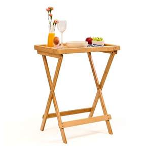 Blumfeldt Masă de mic dejun la îndemână, ușoară, 50 × 66 × 38 cm, durabilă, din bambus imagine