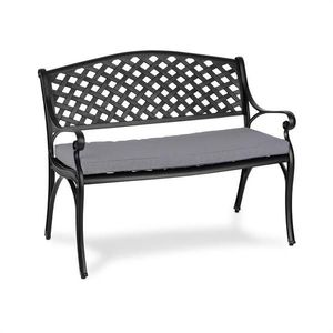 Blumfeldt Pozzilli BL, bancă de grădină și perne de scaun, neagră / gri imagine