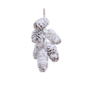 Decoratiune pentru brad - Hanger Pinecone Snow Glitter | Kaemingk imagine