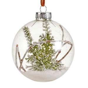 Glob decorativ - Bauble Glass Branches/Green - Molid | Kaemingk imagine