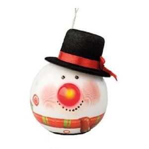 Glob decorativ - LED Bauble Foam Snowman Black Hat - LED Om De Zapada Cu Palarie Neagra | Kaemingk imagine