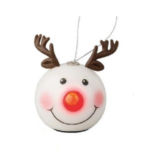 Glob decorativ - LED Bauble Foam Reindeer - LED Ren | Kaemingk imagine