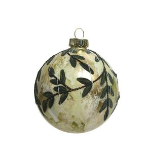 Glob decorativ - Baubles Glass Lacquer, Glitter Leaf, Branch | Kaemingk imagine