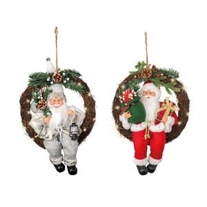 Decoratiune - Micro LED Santa Polyester Sitting Santa Steady BO Indoor - mai multe modele | Kaemingk imagine