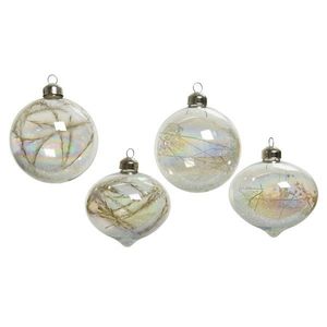 Glob decorativ - Bauble Glass Iridescent Dried Flowers / Grasses - mai multe modele | Kaemingk imagine