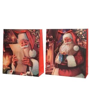 Punga de cadou - Glitter Santa, 48 cm - mai multe modele | Kaemingk imagine