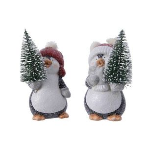 Figurina - Penguin Terracotta Xmas Tree - mai multe modele | Kaemingk imagine