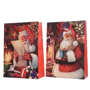 Punga de cadou - Glitter Santa, 32 cm - mai multe modele | Kaemingk imagine