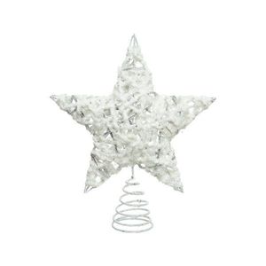 Decoratiune varf de brad - Treetopper Iron Glitter White / Silver | Kaemingk imagine