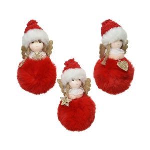 Figurina - Angel Foam Faux Fur Glitter Wings - Red - mai multe modele | Kaemingk imagine