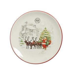 Farfurie - Dinner Plate Dolomite with Santa | Kaemingk imagine