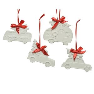 Decoratiune - Vehicle Porcelain with Red Satin Bow - mai multe modele | Kaemingk imagine