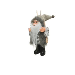 Figurina - Santa Polyester Giftbag - Grey | Kaemingk imagine