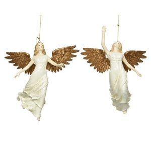 Figurina - Angel Glitter - White-Gold | Kaemingk imagine