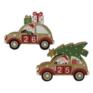 Decoratiune - Advent Calendar MDF - Car | Kaemingk imagine