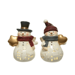 Decoratiune - LED Snowman - Porcelain Steady - Indoor - mai multe modele | Kaemingk imagine
