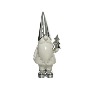 Figurina - Gnome Stoneware - White | Kaemingk imagine