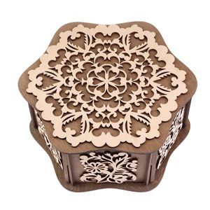 Cutie lemn - Hexagon, 18x21x11 cm | Acrilat WoodBox imagine