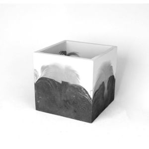 Ghiveci - Cubic Mix, alb si negru 8x8 cm | Concrete Concept Deco imagine