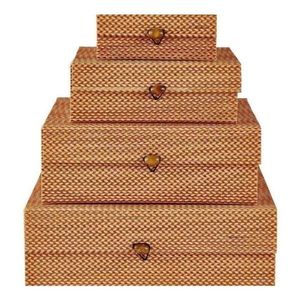 Set 4 cutii de depozitare - Bamboo Orange | Villa Collection imagine
