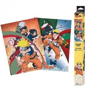 Set 2 Postere - Naruto - Team 7, 52x38 cm | ABYStyle imagine