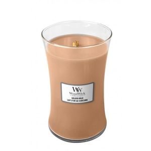 Lumanare parfumata - Large Jar - Golden Milk | WoodWick imagine