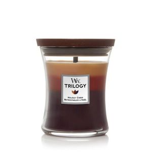 Lumanare parfumata - Medium Jar Trilogy - Holiday Cheer | WoodWick imagine