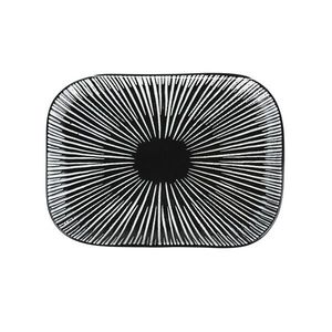 Farfurie - Cosmos Noir Et Blanc Rectangle, 14x10cm (doua modele) | Sema Design imagine