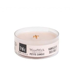 Lumanare parfumata - Petite Vanilla Sea Salt | WoodWick imagine