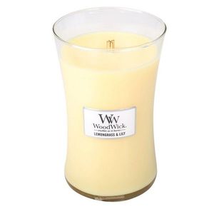 Lumanare parfumata - Lemongrass & Lily, Large Jar | WoodWick imagine