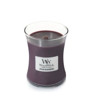 Lumanare parfumata - Medium Jar - Spiced Blackberry | WoodWick imagine