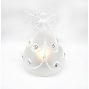 Decoratiune Craciun - Glass Angel with Light, spirale | Everbright Gifts imagine