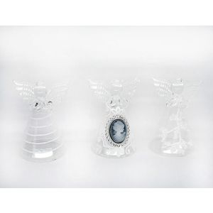 Set decoratiuni Craciun - Glass Angels, 3 pcs | Everbright Gifts imagine